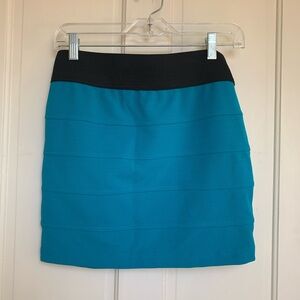 Stooshy Teal and Black bodycon skirt
